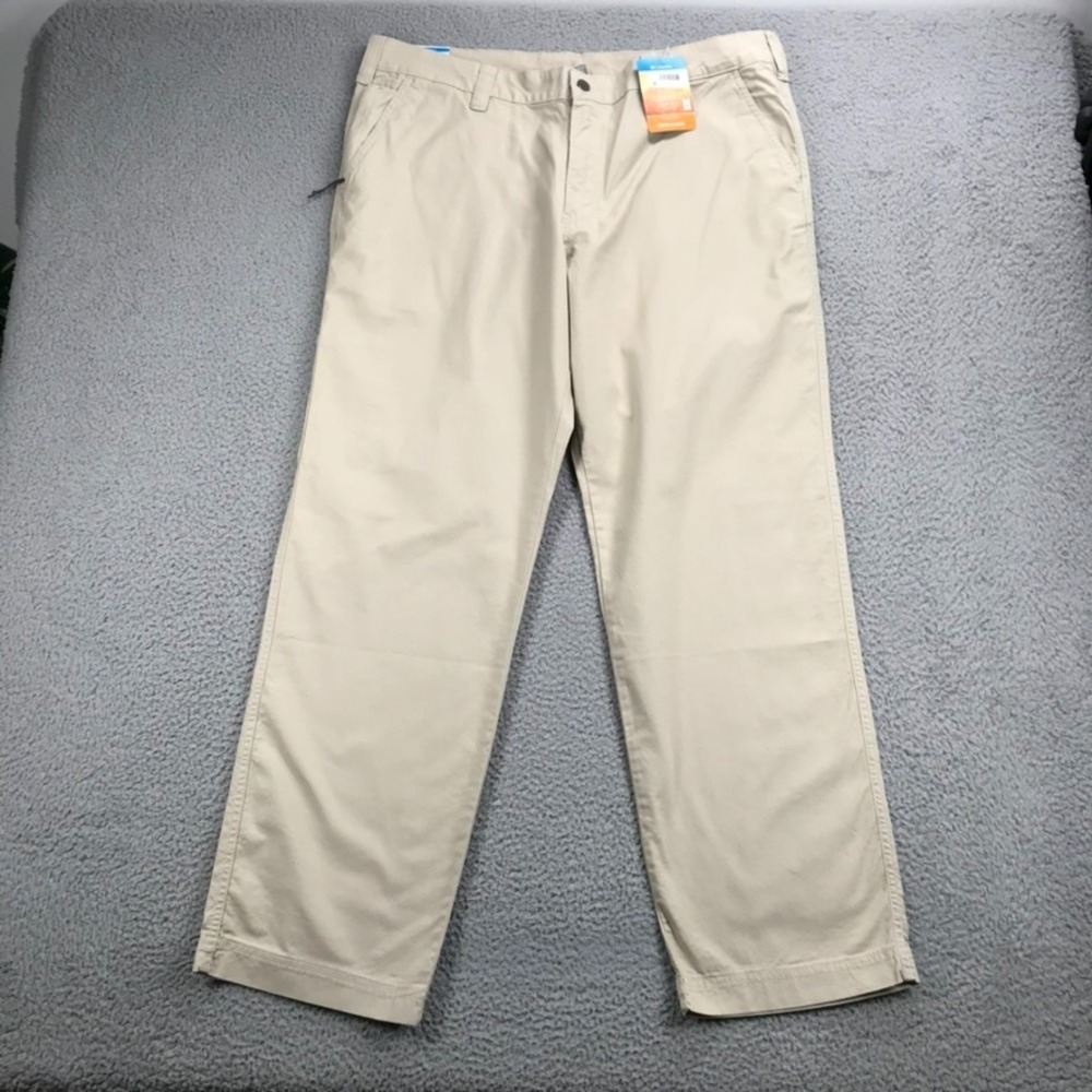COLUMBIA Pants Mens Size 40x31 (Tag 40x32) Flex‎ ROC Straight Leg Omni-Shade NEW - Picture 2 of 16